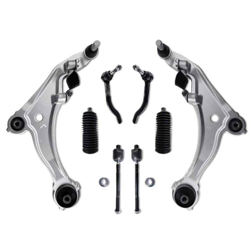 JJRFVBGT Querlenker Vorderachse Kompatibel Mit Nissan Für Maxima 2009 2010 2011 2012 2013 2014 Vorwärtsstabilisator Vordere Untere Aufhängung Querlenkerverbindung Spurstangenkopfmanschettensatz von JJRFVBGT
