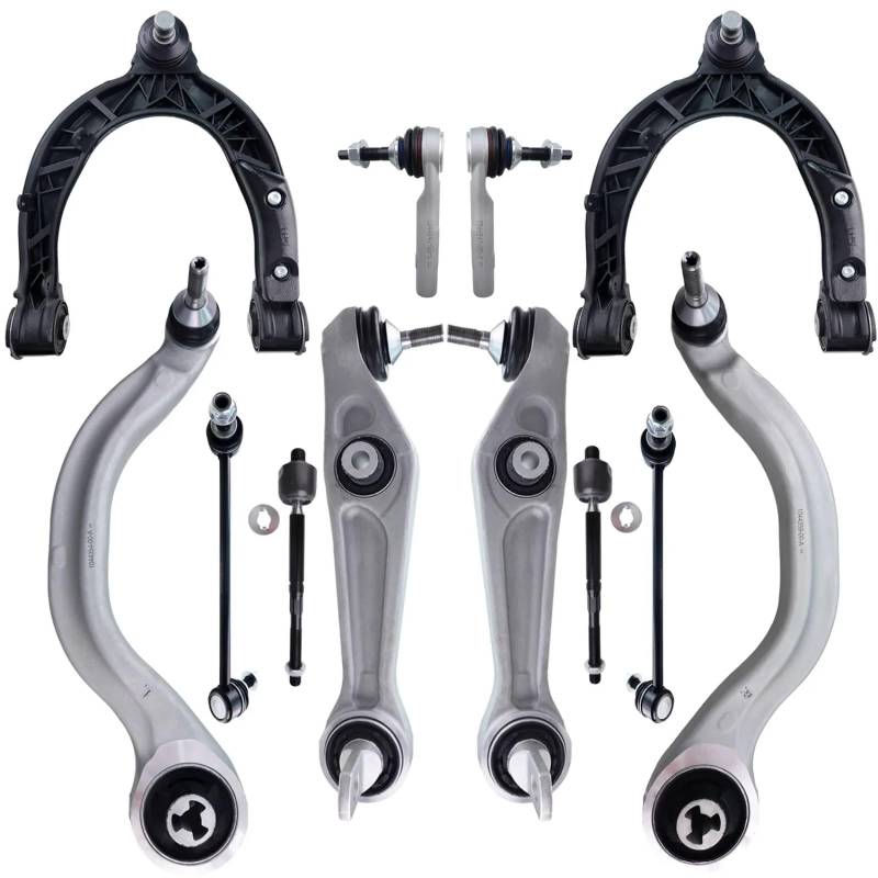 JJRFVBGT Querlenker Vorderachse Kompatibel Mit Tesla Für Model 3 2017 2018 2019 2020 2021 2022, Vordere Obere Untere Stabilisator-Endverbindungen, Aufhängungsquerlenker, Spurstange 104432100G von JJRFVBGT
