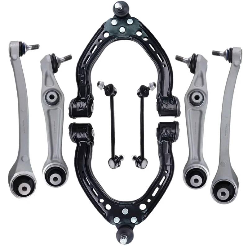 JJRFVBGT Querlenker Vorderachse Kompatibel Mit Tesla Für Model S 2012 2013 2014 2015 2016 2017 2018 2019 2020 2021 2022, Vorderer Oberer Unterer Querlenker, Aufhängungskugelgelenksatz von JJRFVBGT
