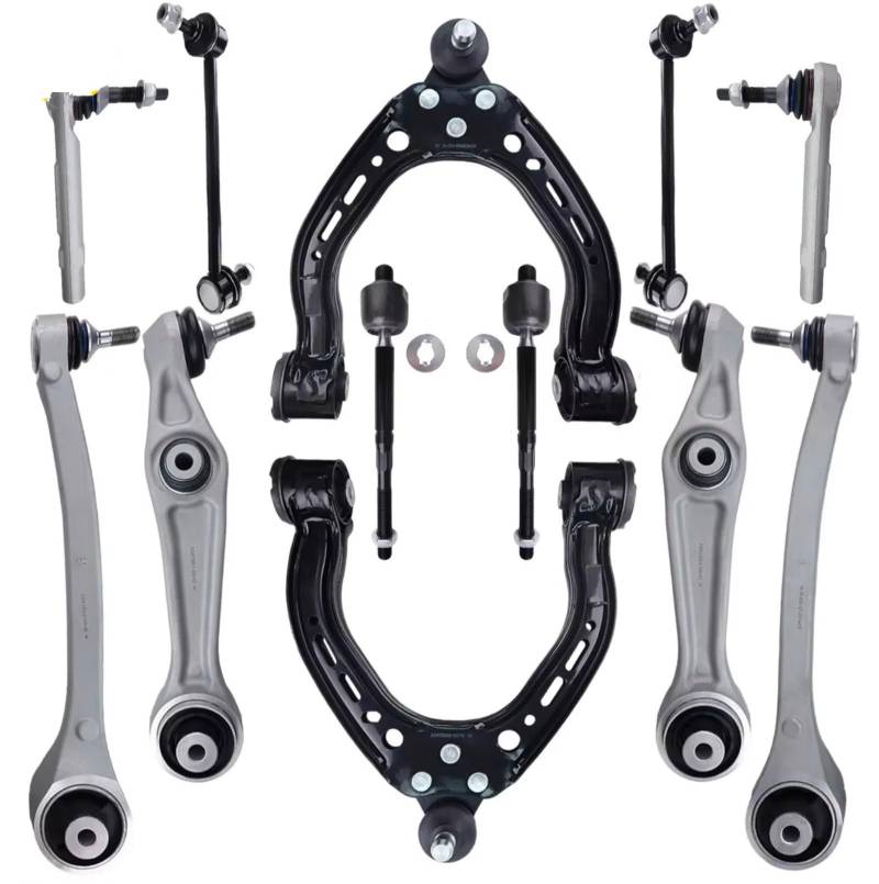 Querlenker Vorderachse Kompatibel Mit Tesla Für Model S 2013 2014 2015 2016 2017–2022, Vordere Obere Und Untere Querlenker Spurstangenkopf-Verbindungssatz Querlenkerstangenverbindungen, 12 Stück von JJRFVBGT