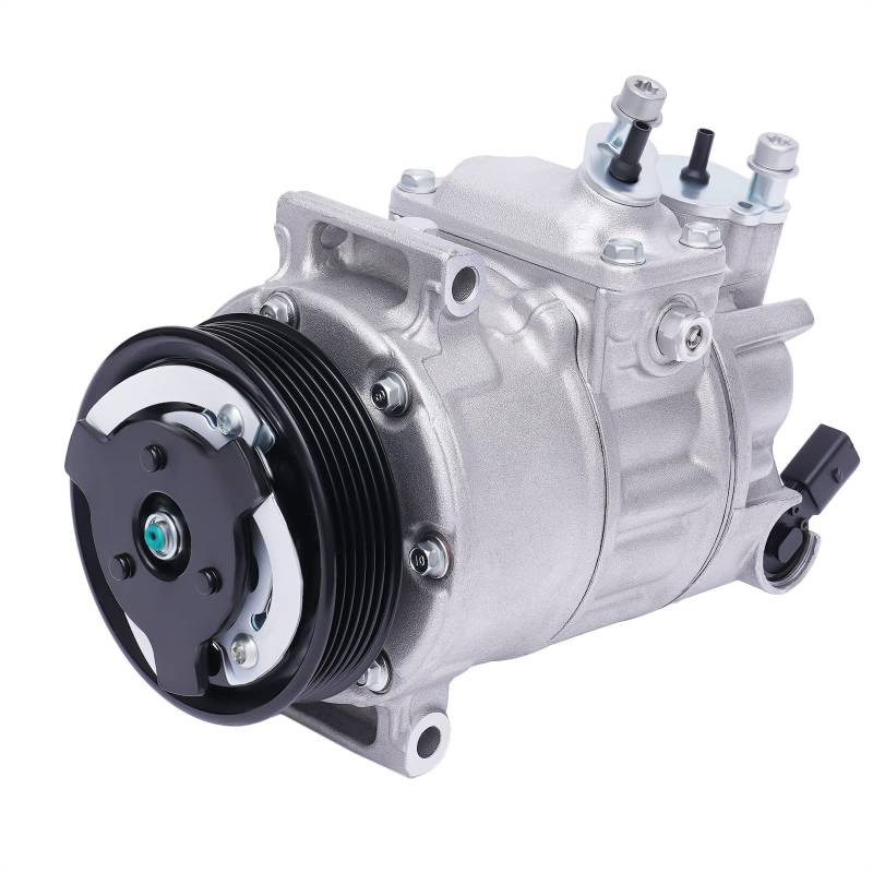 JJsdwin Klimakompressor Auto, Klimaanlagen Kompressor, Kompatibles Öl R134a, R1234YF, Kompressor Klimaanlage für Autos, Lastwagen oder SUVs, 1K0820803, Silber von JJsdwin