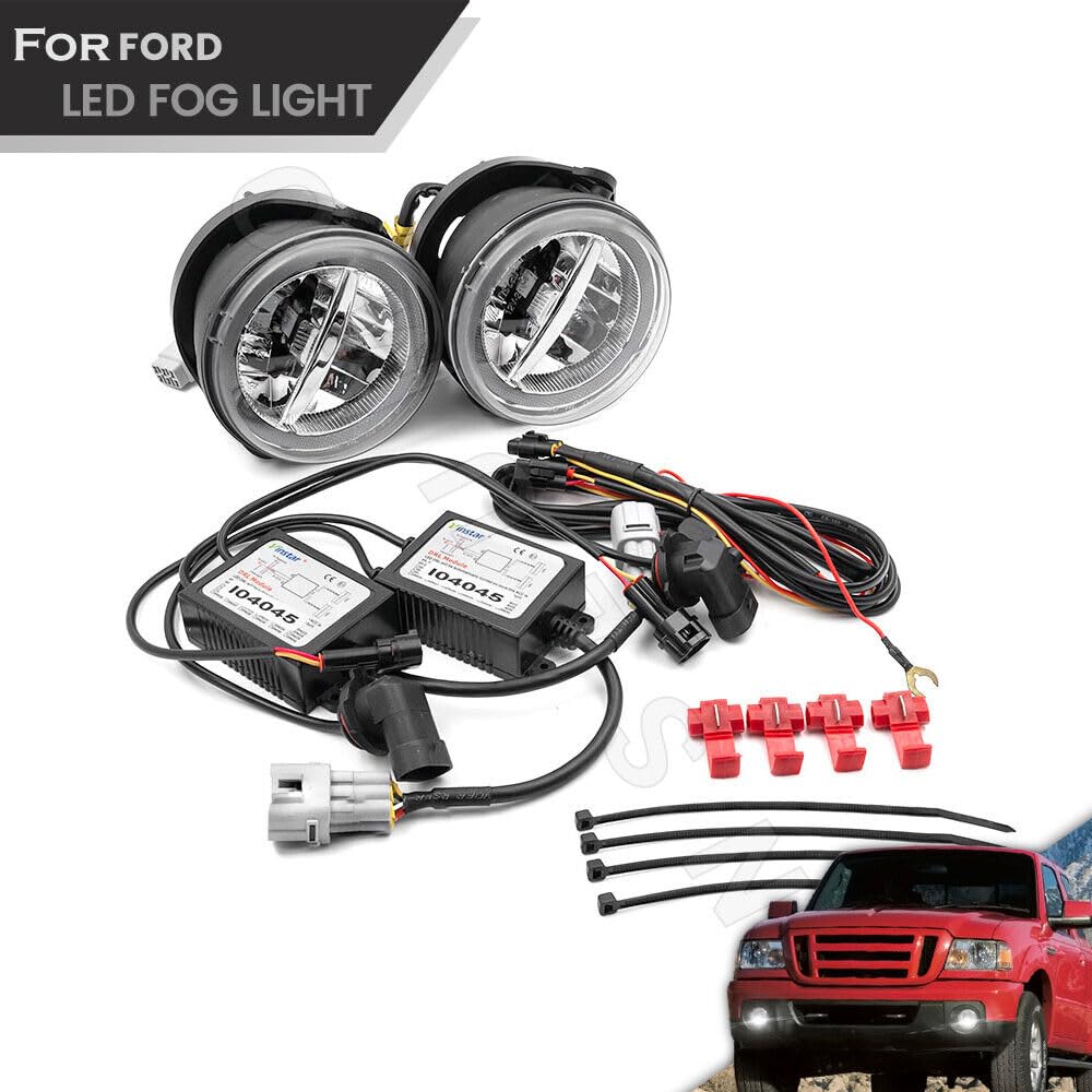 Fit 07-14 für Ford Ranger Expedition Weiß LED Nebel Licht DRL Licht Ring- Fit 07-14 für Ford Ranger Expedition Weiß LED Nebel Licht DRL Licht Ring- von JKAPCYJFHF