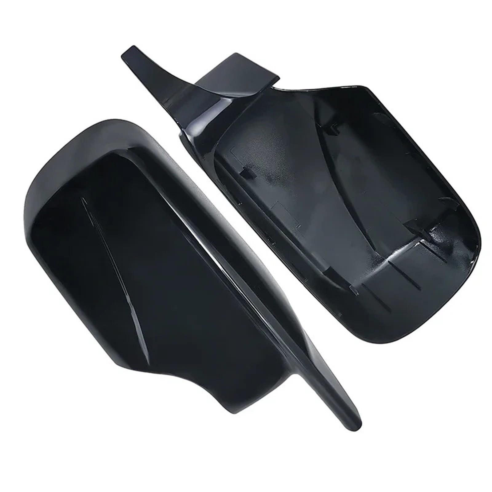 Spiegelkappen Carbonfaser-Muster, schwarze Seitenspiegel-Abdeckkappen, Ersatz, passend für BMW E46 316i 318i 318d 320d 320i 325i 328i 330d 330i 1998–2005 Außenspiegel für(Glossy Black) von JKELPV