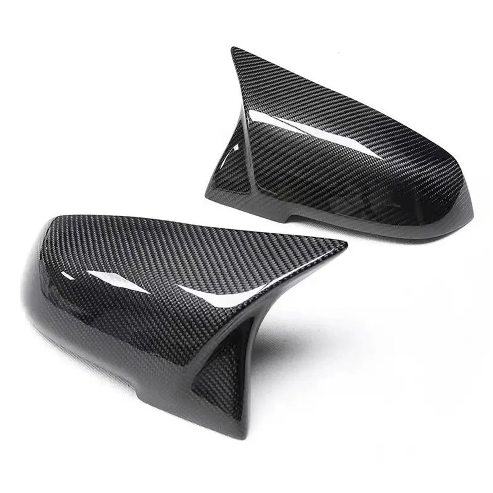 Spiegelkappen Passend für BMW 1er, 2er, 3er, 4er, M2, F30, F32, Ersatz-Spiegelabdeckung aus Kohlefaser. Außenspiegel für(Carbon grain) von JKELPV