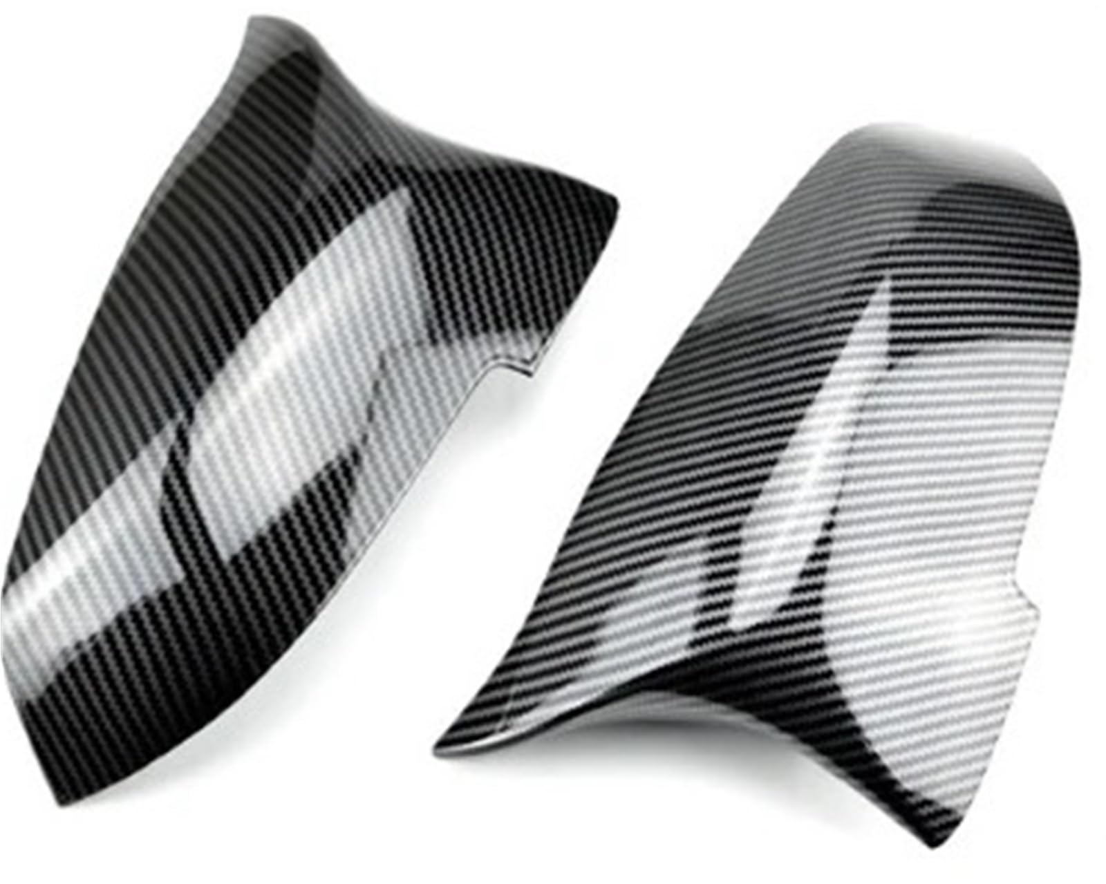 Spiegelkappen Passend für das Ersatz-Rückspiegelgehäuse der BMW 567-Serie F10 F11 F01. Außenspiegel für(CarbonGrain) von JKELPV