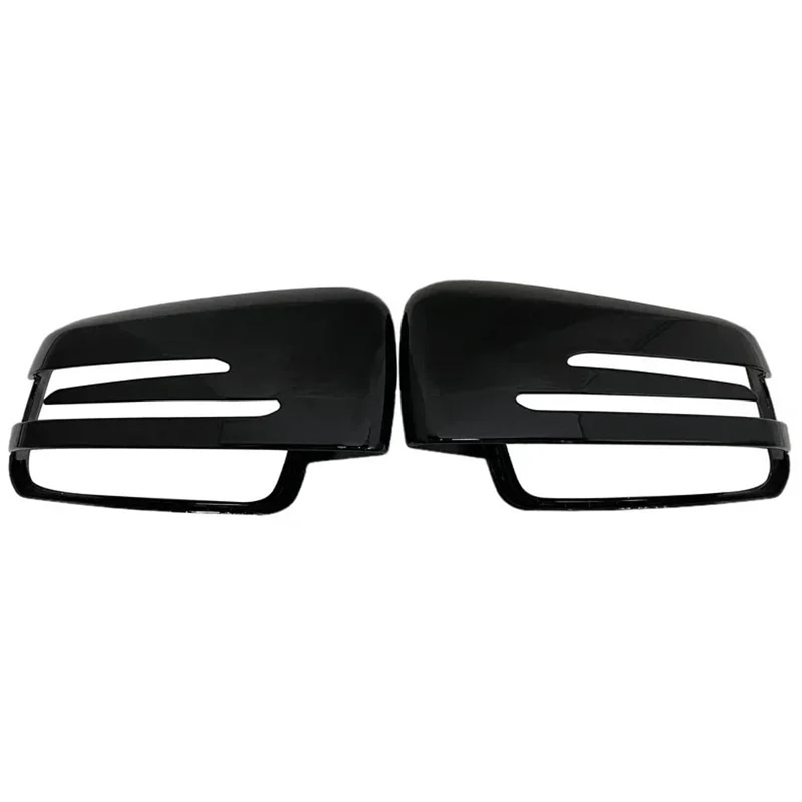 Spiegelkappen Rückspiegelabdeckungen passend für Mercedes-Benz W204 E W212 W176 W246 CLS C218 GLA X156 ABS Carbonfaser schwarz glänzend Außenspiegel für(Bright black) von JKELPV