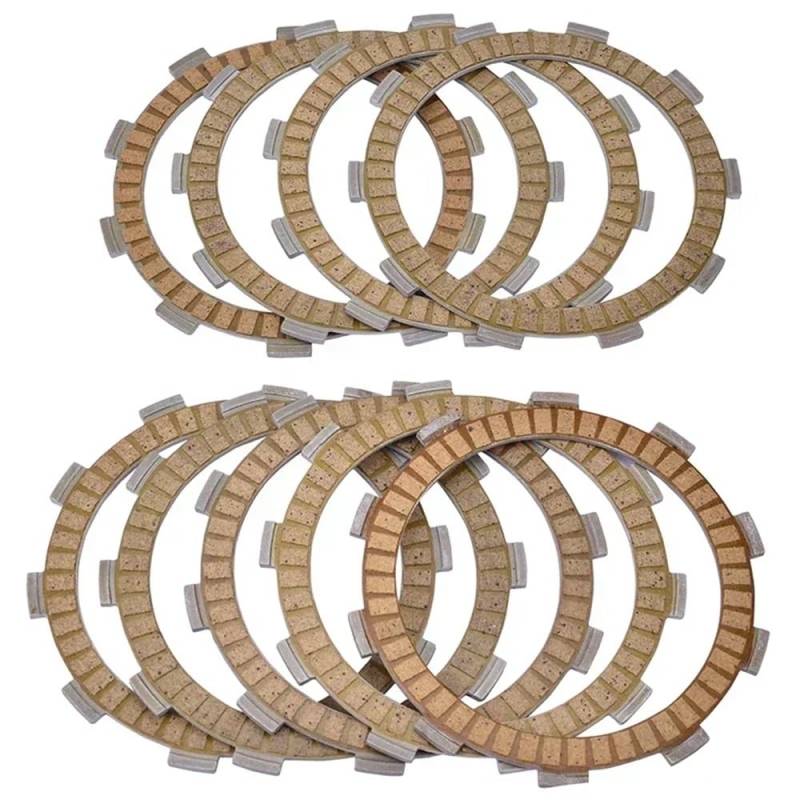 Teile ersetzen Geeignet for FZR400 88-89 FZR400RR FZR 400 91-94 FZR600 89-93 FZR 600 Motorrad-Reibkupplungsplattenzubehör(9pcs) von JKGVNCT
