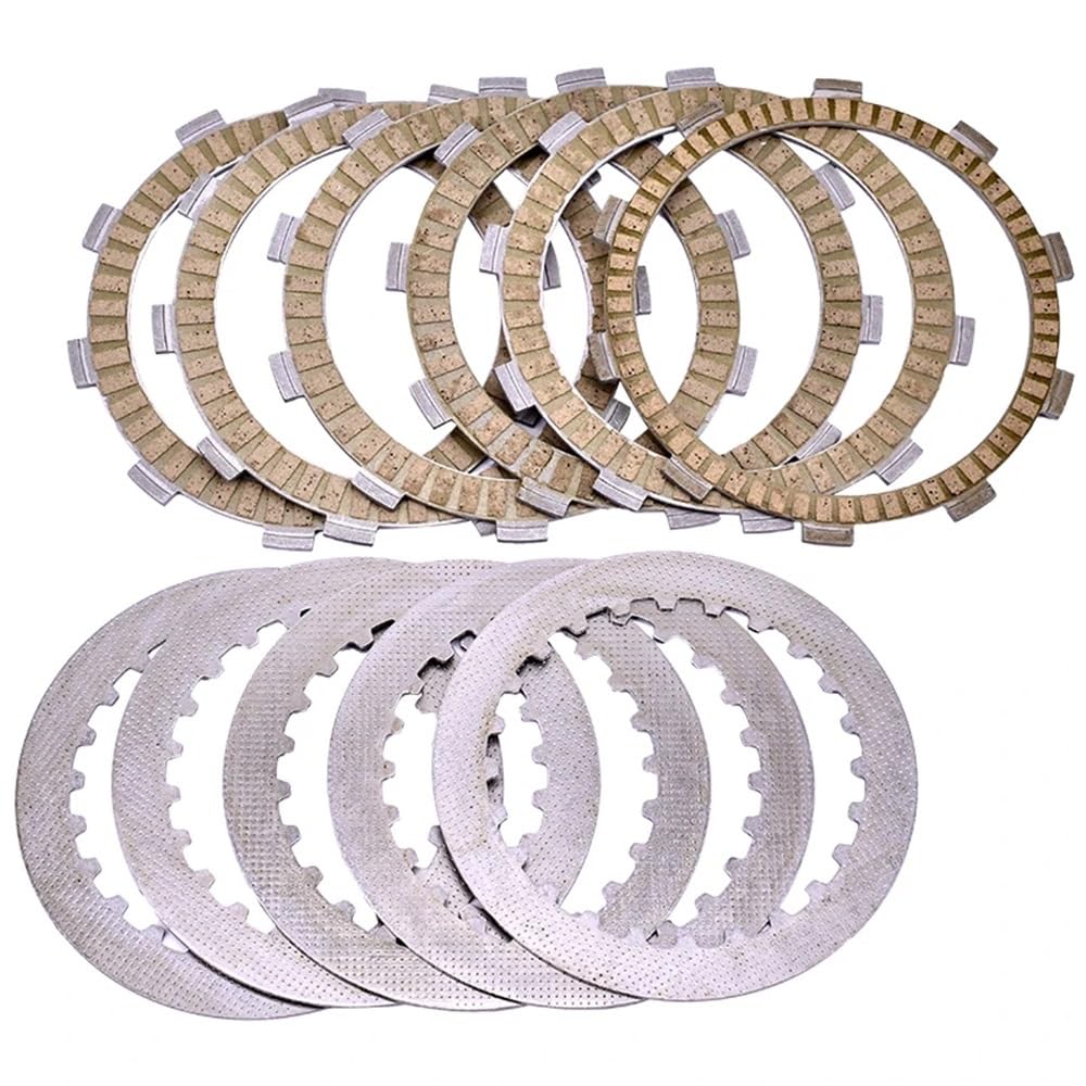 Teile ersetzen Geeignet for Motorrad-Stahlreibungskupplungsplatte NX250 MD21 XR250 XR250R ME06 XR NX 250 XL350 XL350R XL 350 TRX400 TRX 400 Kit(Steel Paper Plate) von JKGVNCT