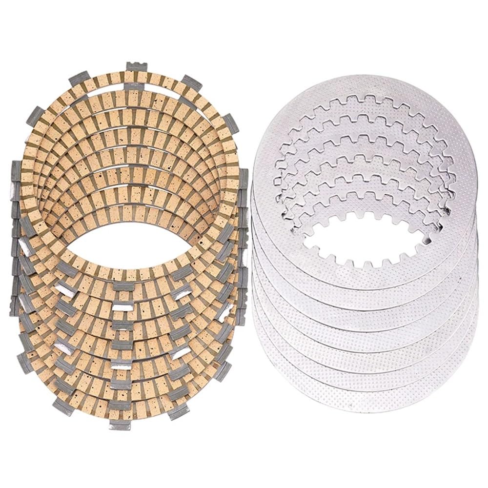 Teile ersetzen Geeignet for YFZ450 YFZ450R YFZ450X YFM700R 5TG-16321-00-00 ATV Motorrad Kupplung Reibung Platte Und Stahl Platte Kit(A (Paper Based Kit)) von JKGVNCT