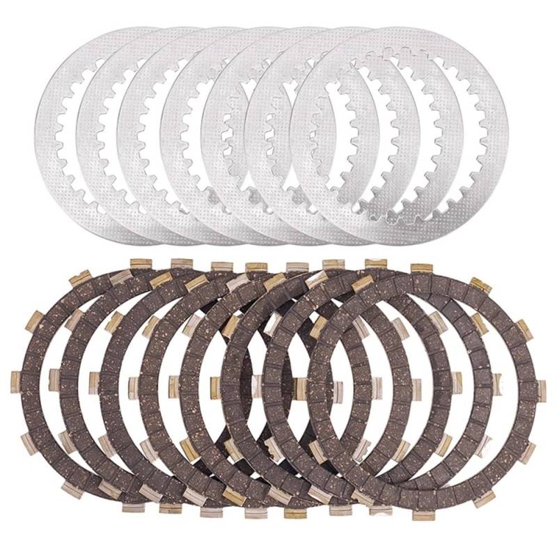 Teile ersetzen Geeignet for YZ450F 2007-2010 YZ450FX 2016-2018 YZ450 F FX 5TA-16321-00-00 Motorradkupplungsreibungsplatte und Stahlplattensatz(Bakelite Kit) von JKGVNCT