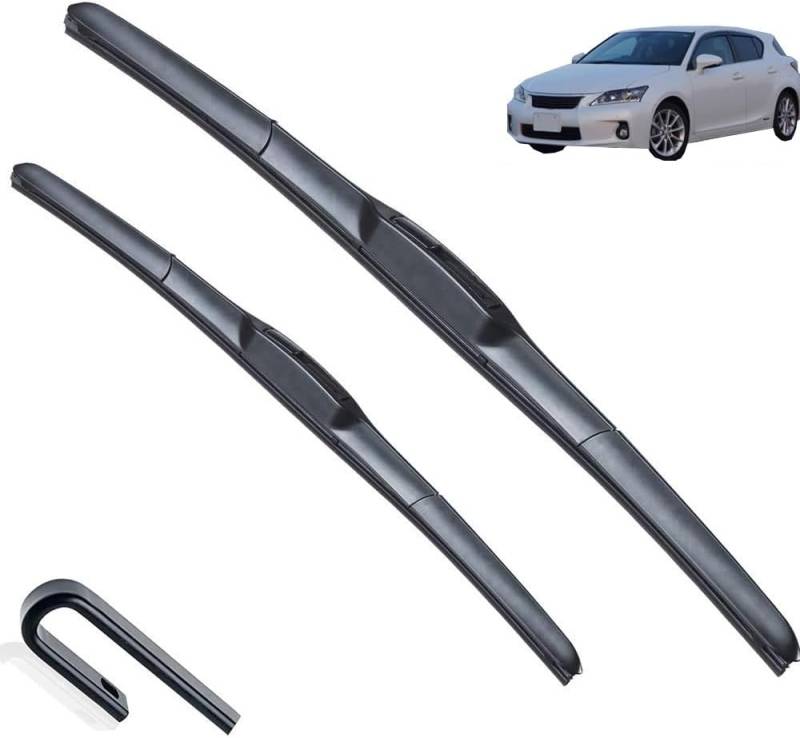 Autmotive Scheibenwischero für Lexus CT200h ES350 GS350 GS450H, Wischer Vorne Hinten Wischer Set Wischerblatt Fenster Auto Regen Pinsel, 26 Zoll + 18 Zoll 2PCS von JKIOHG