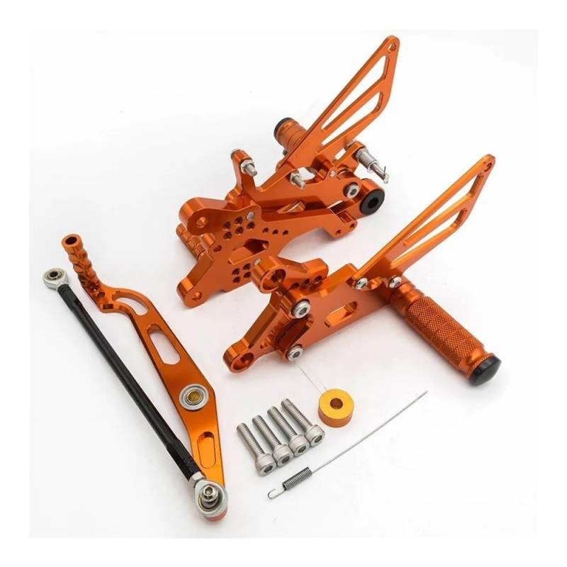 Motorrad Schalthebel Für YZF-R6 2006 2007 2008-2023 CNC Aluminium Motorlcycle Einstellbare Fußrastenanlage Fußrasten Fuß Peg Hinten Set Pedal von JKNONCBSG