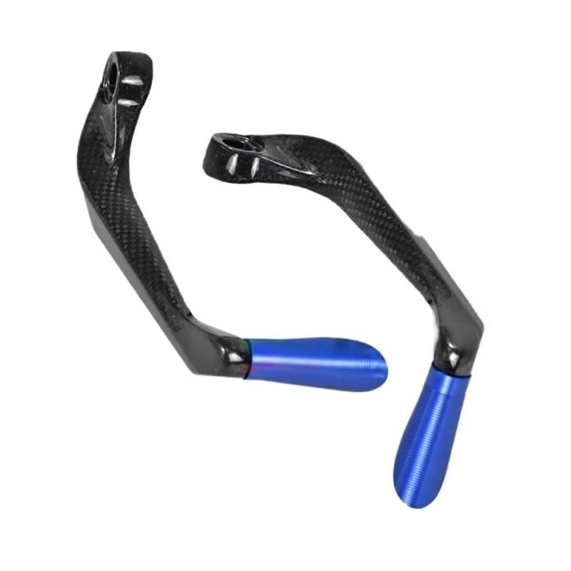 Kupplungshebel-Handschutz Motorrad Carbon Fiber Kupplung Hebel Protector Schutz Für ZX-4RR ZX-4R ZX-6R Z900 Z750R H2 H2R Motorrad Hand Guard Protector Lenker Handschützer(Blue) von JKYWOL