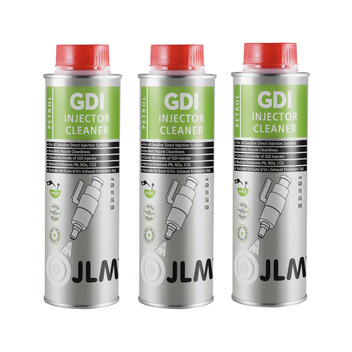 JLM Benzin GDI Injector Cleaner 3 x 250ml (750ml) | 3er Pack von JLM