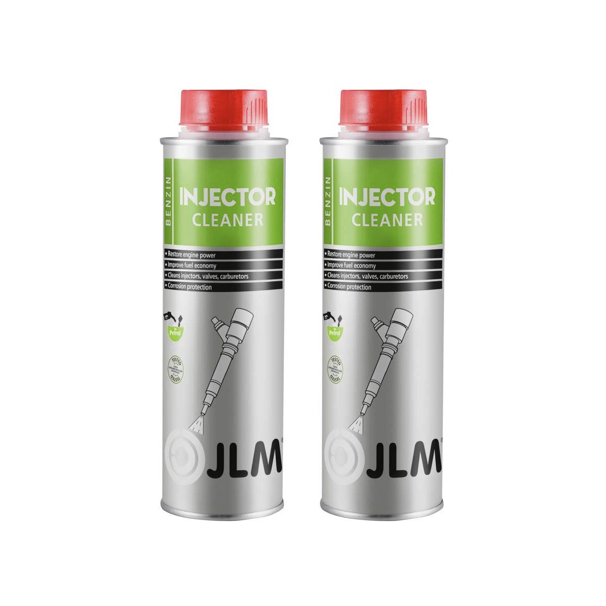 JLM Benzin Injektor Reiniger 2 x 250ml (500ml) | 2er Pack | JLM Injekor Cleaner | Benzin Kraftstoffsystemreiniger von JLM