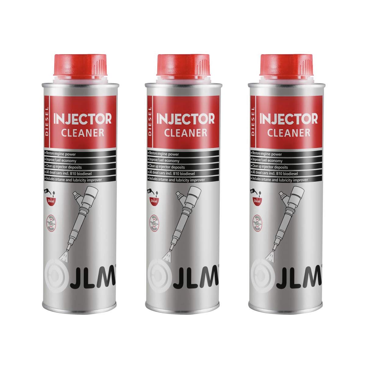 JLM Diesel Injektor Reiniger 3 x 250ml (750ml) | 3er Pack | JLM Diesel Injector Cleaner | Diesel Kraftstoffsystemreiniger von JLM