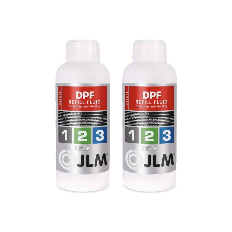 JLM Diesel Partikelfilter (DPF) Nachfüllflüssigkeit 2 x 1 Liter (2 Liter) 2er Pack | JLM DPF Refill Fluid | Regenerationsadditiv von JLM