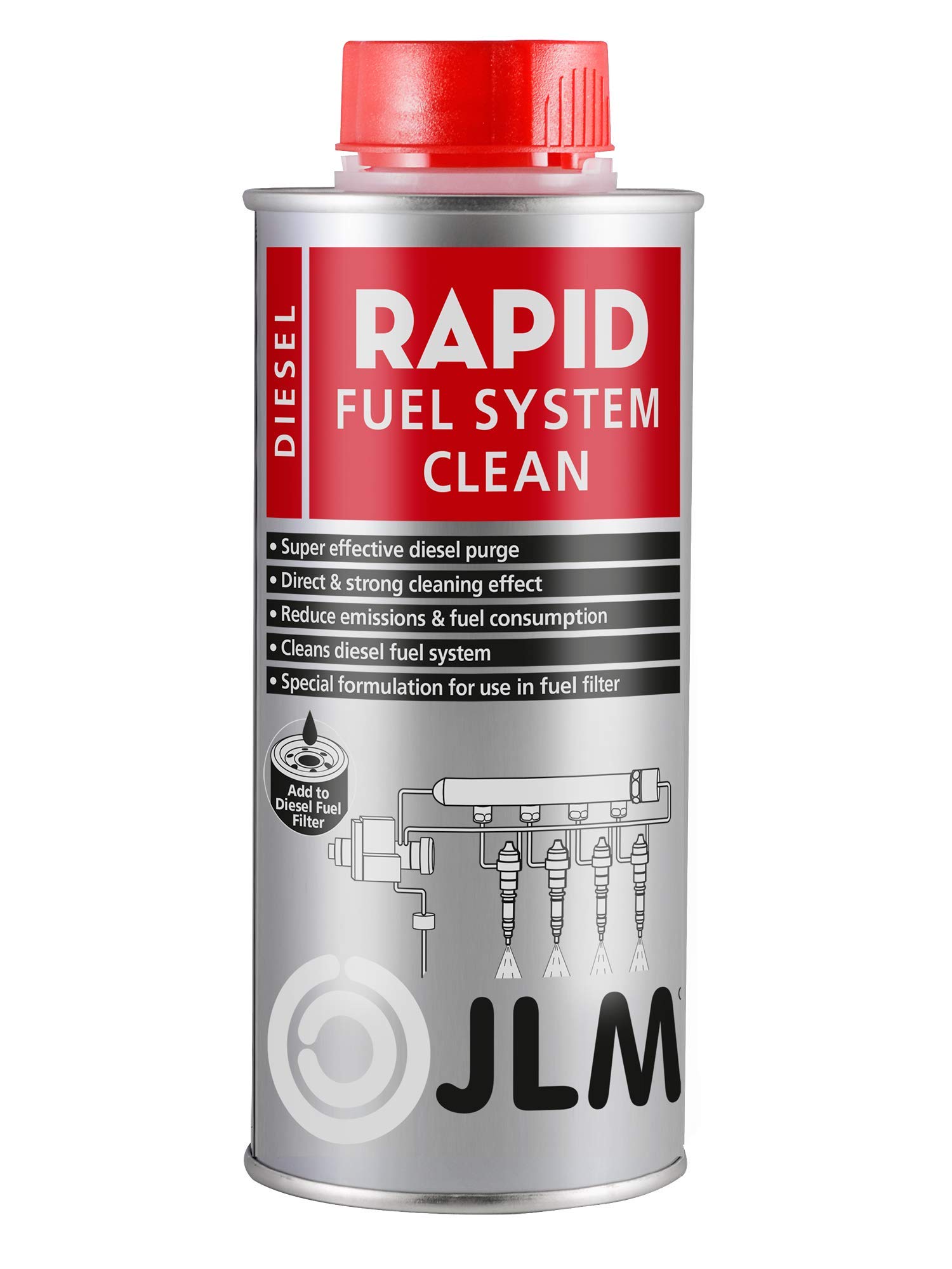 JLM Diesel Rapid Fuel System Clean 500ml Diesel Kraftstoffsystem Spülung 500ml von JLM