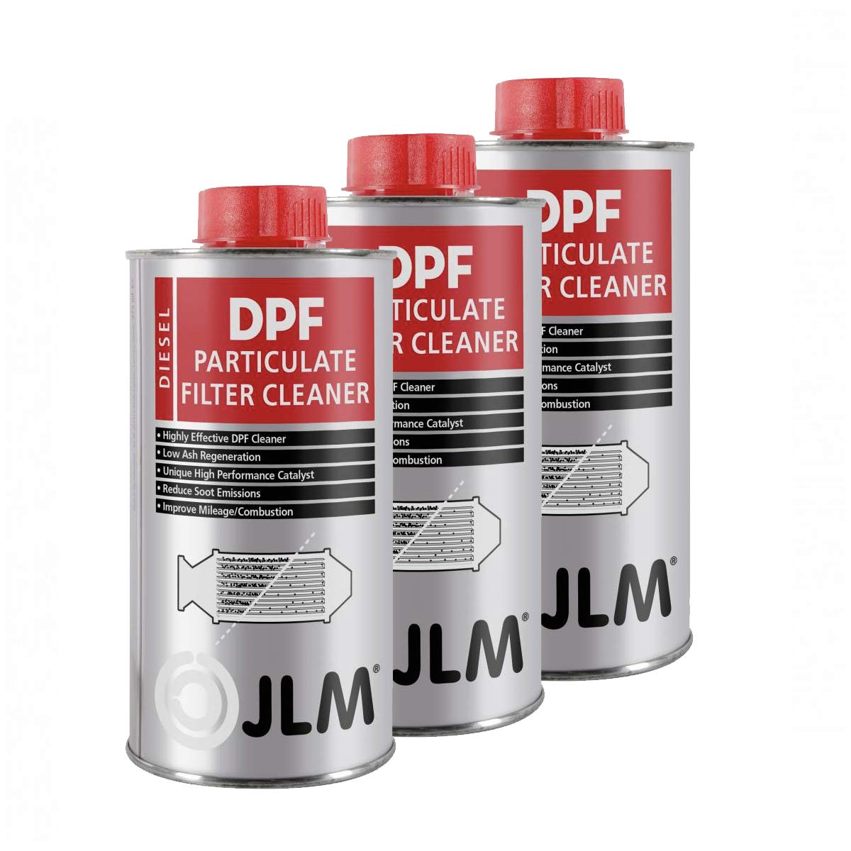 JLM Diesel Rußpartikelfilter (DPF) Reiniger 3 x 375ml (1125ml) 3er Pack | JLM Diesel Particulate Filter Cleaner 3 Flaschen von JLM