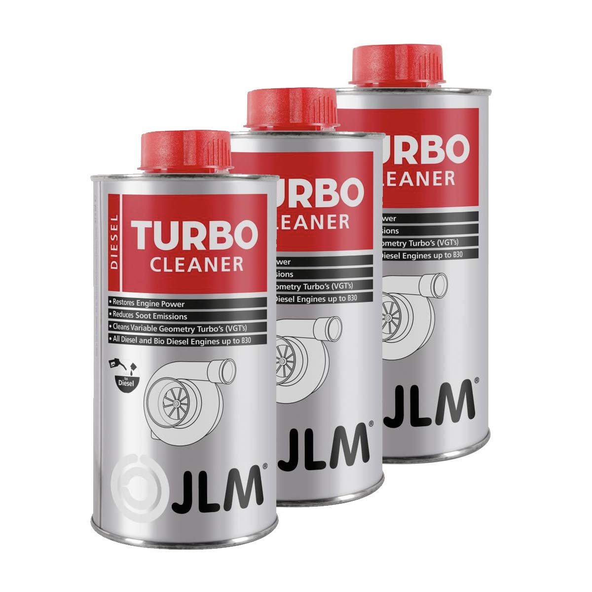 JLM Diesel Turbo Cleaner 3 x 500ml (1500ml) | 3er Pack von JLM