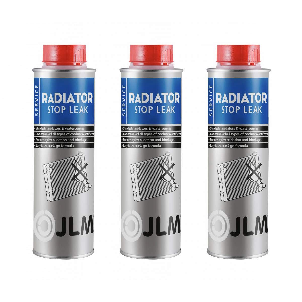 JLM J04811 Kühlsystemabdichter | Radiator Sealer und Conditioner PRO 3 x 250ml (750ml) | 3er Pack | Additive für Wasserkühlung - Geeignet für Kühlerwasserpumpen und -heizungssysteme von JLM