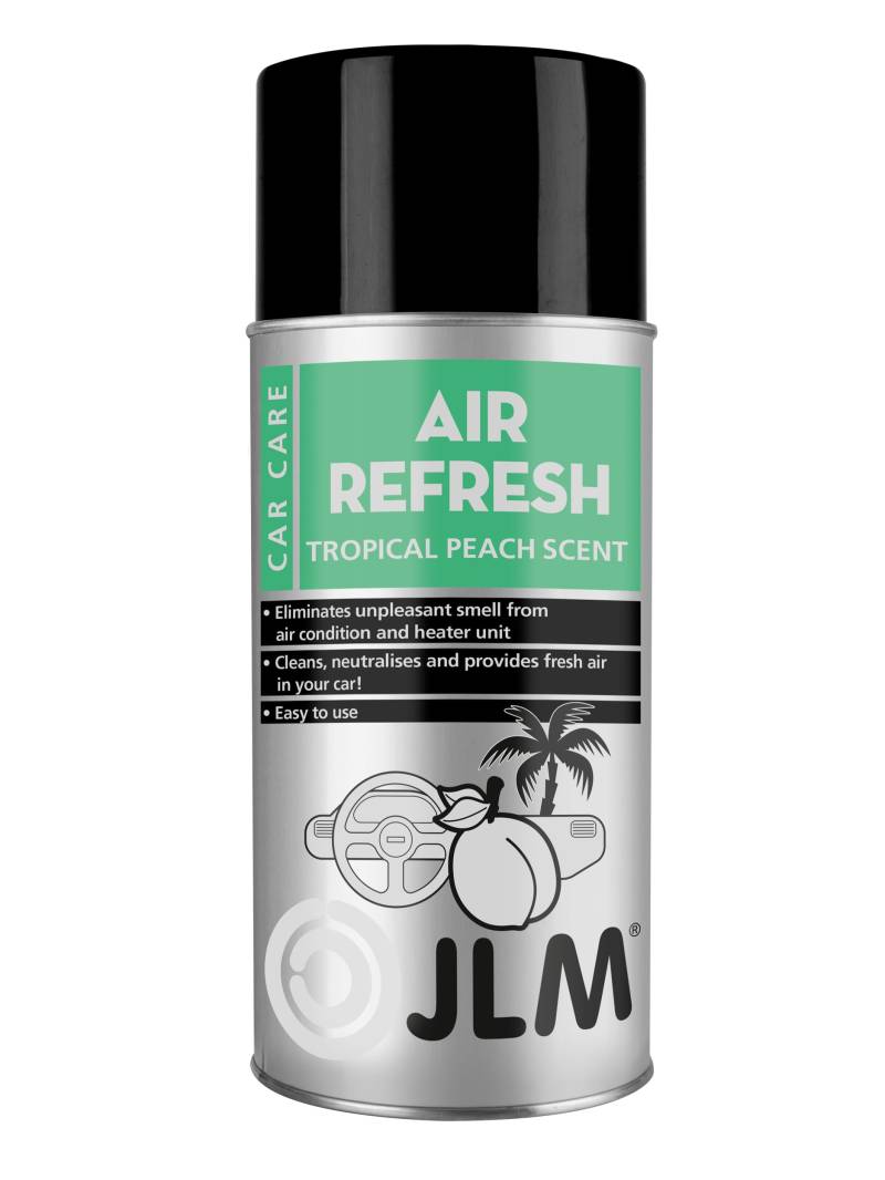 JLM Lubricants Lufterfrischer Tropical Peach für Klimaanlagen & Umluftsysteme - Belebender Duft, Reinigung/Auffrischung und lang anhaltende Wirkung - einfache Anwendung - JLM (J08012) - 150ml von JLM