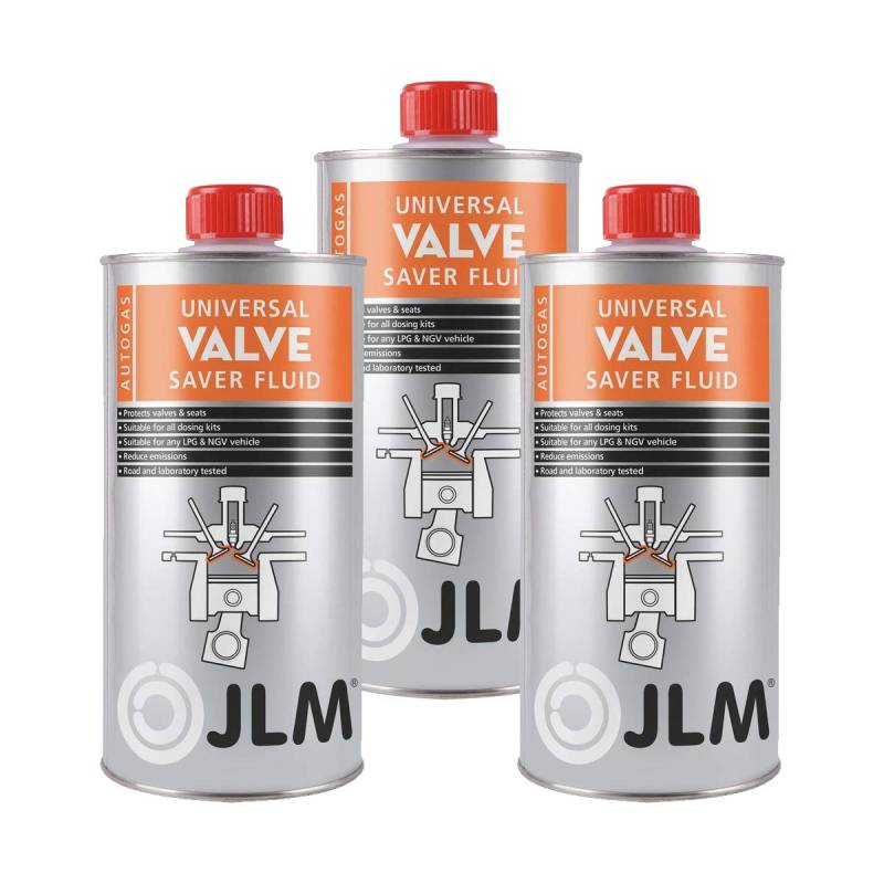 JLM Ventilschutzflüssigkeit für alle Typen 3 x 1 Liter (3 Liter) 3er Pack | JLM Universal Valve Saver Fluid von JLM