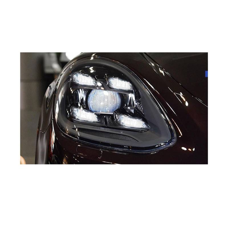2 PCS Autolicht Kompatibel für Porsche Cayenne Scheinwerfer-Projektorlinse 2011-2018 Front-DRL-Matrix-Kopflampe Autozubehör(15-18,NO AFS VERSION_GO) von JLPOCRBJ