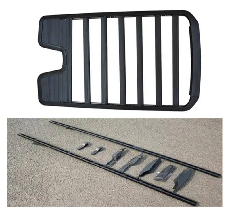 Aluminiumlegierung Dachträger Schiene Gepäckboxen Bar Kompatibel für Land Rover Discovery 4 LR4 2010-2017(Rack Boxes black) von JLPOCRBJ