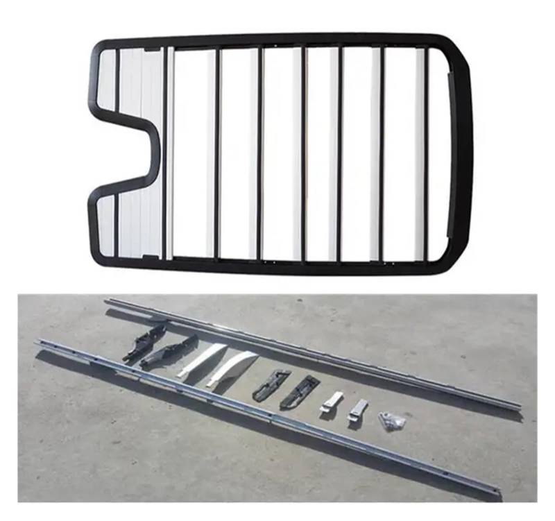 Aluminiumlegierung Dachträger Schiene Gepäckboxen Bar Kompatibel für Land Rover Discovery 4 LR4 2010-2017(Rack Boxes sliver) von JLPOCRBJ