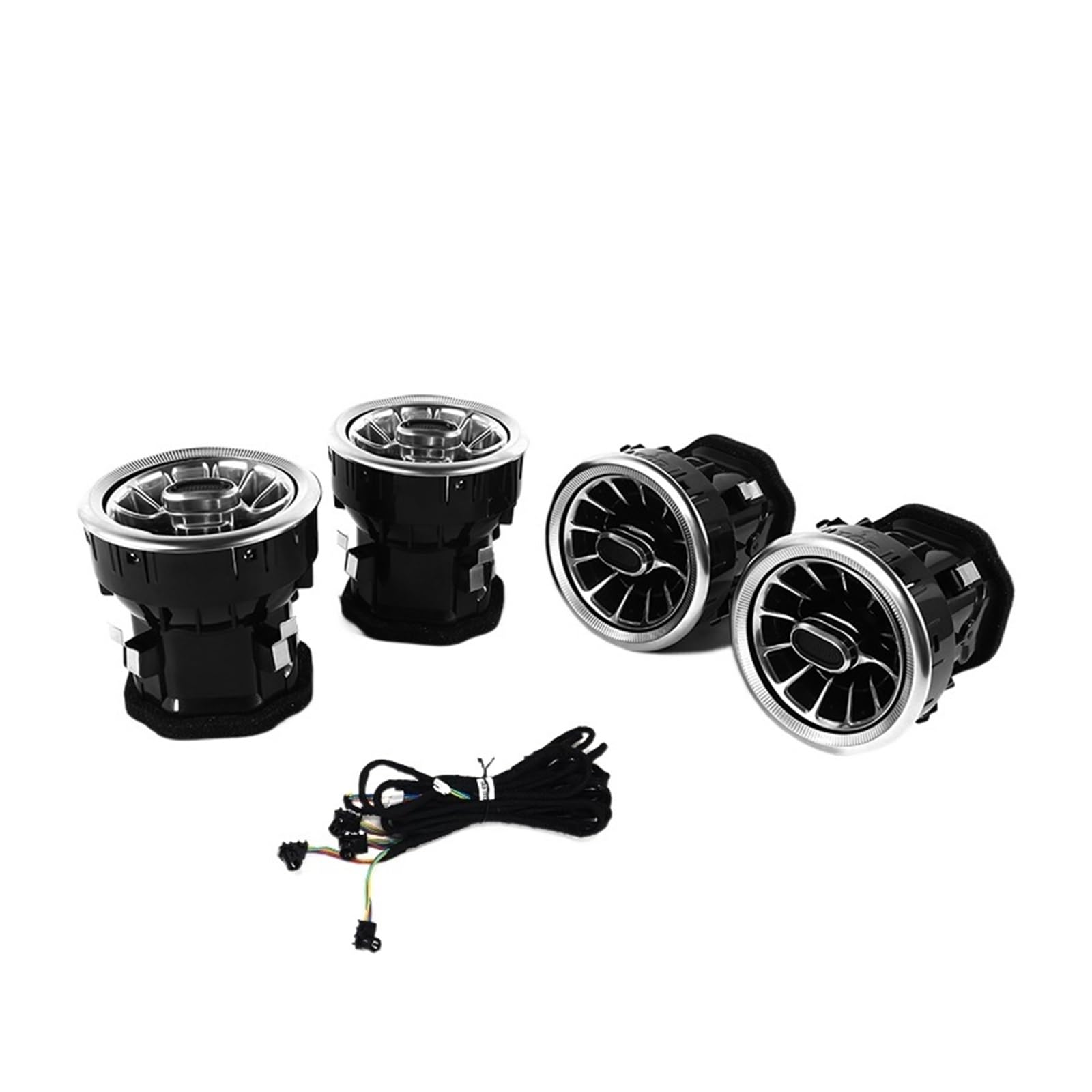 Auto LED Front Dashboard AC Klimaanlage Vent Outlet Turbo Innen Trim Kompatibel for Mercedes Benz V Klasse W447 Vito V250 V260(4 PCS) von JLPOCRBJ
