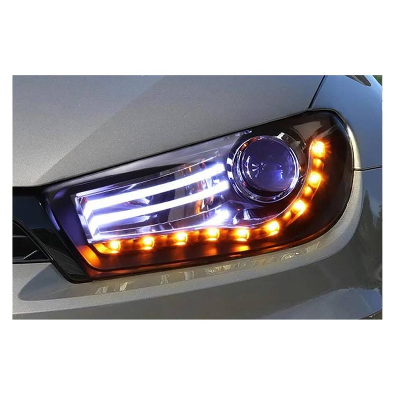 Auto Styling Kompatibel Für VW Scheinwerfer DRL Objektiv Doppel Strahl H7 Xenon Bi Xenon Objektiv(HID 4300K Low Beam) von JLPOCRBJ
