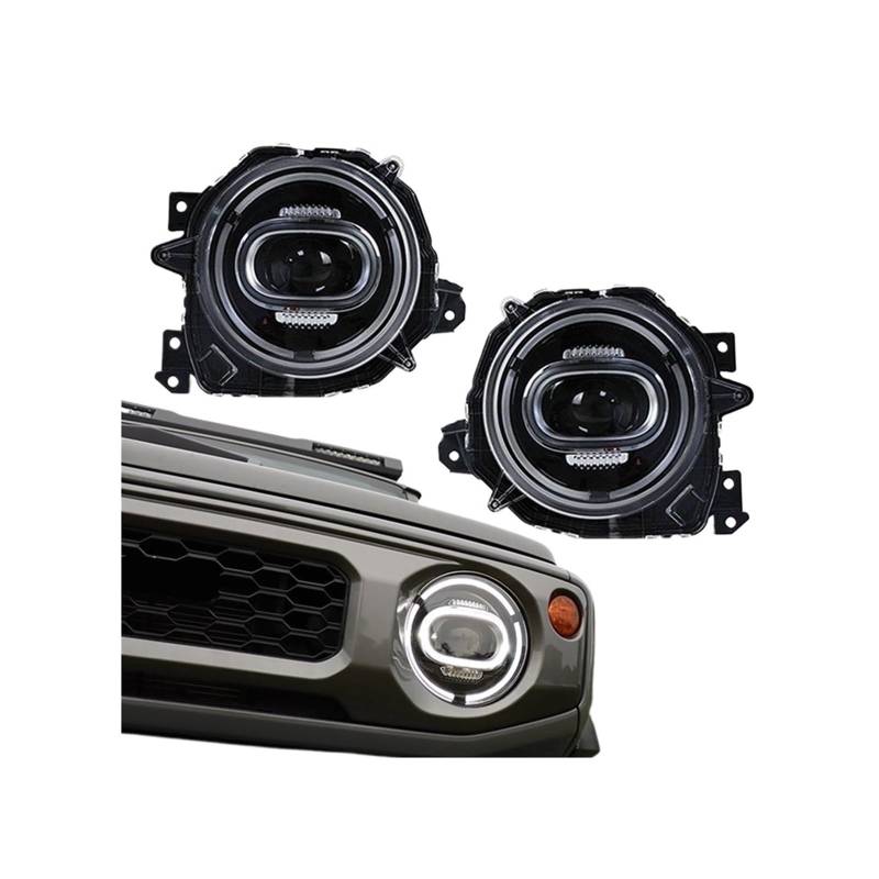 Auto-Styling Kompatibel für Suzuki Jimny Scheinwerfer 2018-2023 Scheinwerfer DRL Objektiv Scheinwerfer Montage Zubehör von JLPOCRBJ