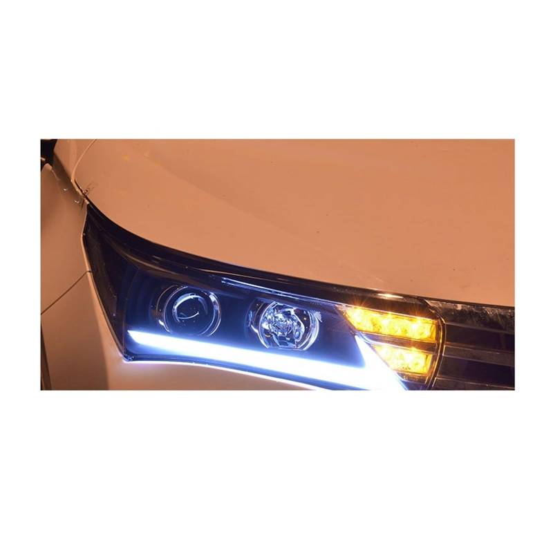 Auto-Styling Kompatibel für Toyota Corolla 2014-2016 Scheinwerfer Xenon-Upgrade DRL Frontlampe Projektorlinse Autozubehör(Low beam LED) von JLPOCRBJ