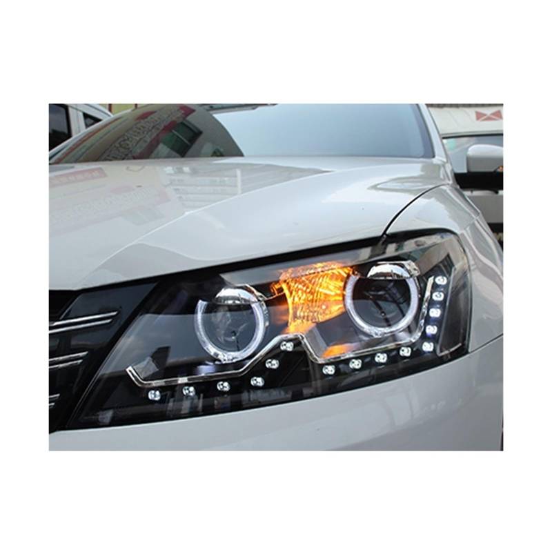Auto-Styling Kompatibel für VW Passat B7 Scheinwerfer 2011-2015 Scheinwerfer DRL Bi Xenon-Objektiv Fernlicht Frontscheinwerfer(5000K) von JLPOCRBJ