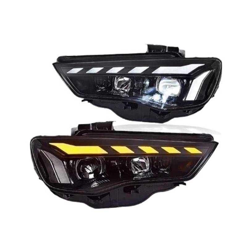 Autolichter Scheinwerferbaugruppe Kompatibel für A3 2013 2014 2015 2016 8V Limousine Sportback S3 Upgrade RS5 DRL Blinker Hi/Low Lampe(Original Xenon) von JLPOCRBJ