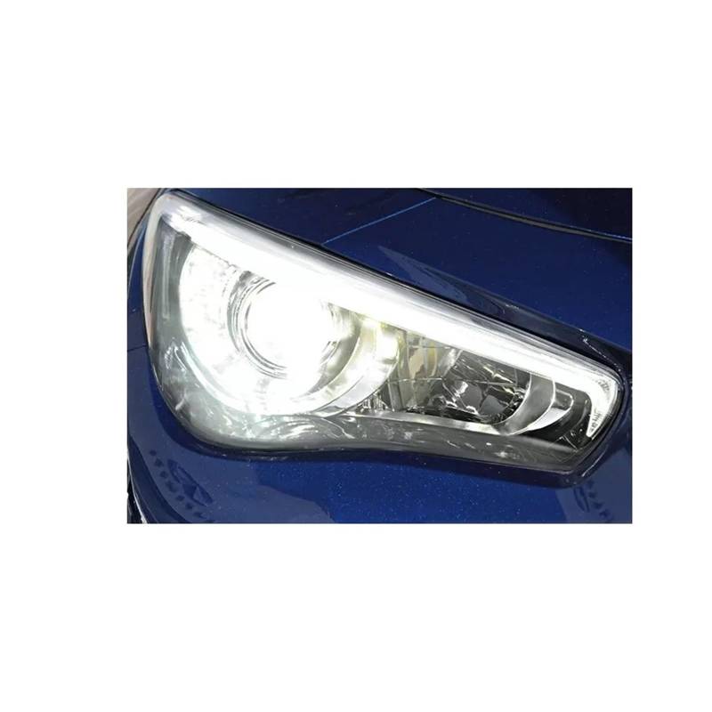 Autozubehör Kompatibel für Infiniti Q50 Scheinwerfer 2014-2019 Q50 Scheinwerfer DRL Blinker Fernlicht Projektorlinse von JLPOCRBJ