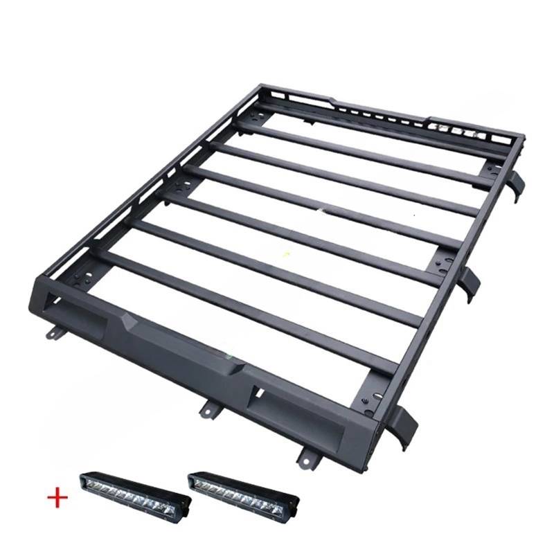 Dachgepäckträger-Reiserahmen, kompatibel mit Suzuki Jimny JB64 JB74 2019 2020 2021 2022 2023 2024, zusammenbauen, Autodach-Frachtträgerhalterung(With LED Light only) von JLPOCRBJ