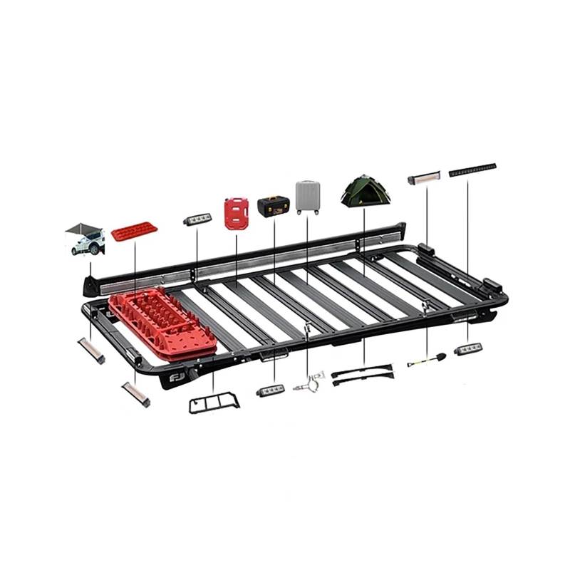 Rack 4x4 Zubehör Querträger Autodachgepäckträger Kompatibel für Toyota FJ Cruiser Automotive Style Teile SUV Feature Dekorationstyp von JLPOCRBJ