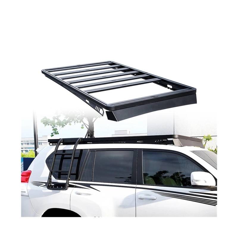 Universal Auto Rack Dach 4X4 Aluminium Schwarz Fracht Träger Korb Dach Rack Für LC200 LC79 LC150 von JLPOCRBJ
