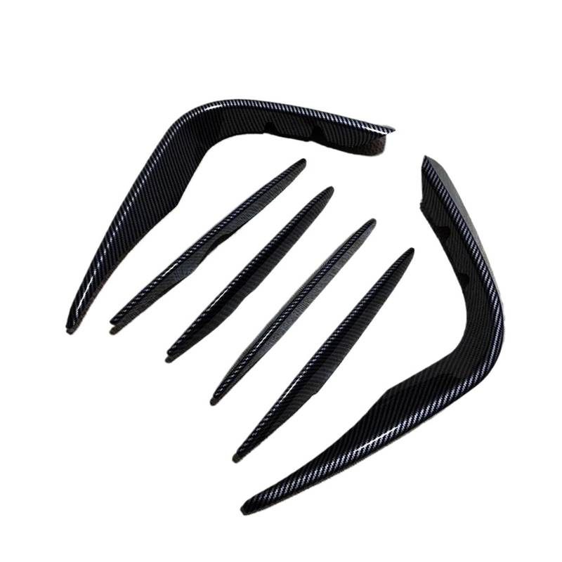 Auto Frontspoiler Lippe 6 Stück Für Benz Für GLC-Klasse X253 Für GLC260 300 Für GLC43 Für AMG 2016–2019 Frontstoßstange Splitter Spoiler Nebelscheinwerfer Trim Windmesser Vorne Spoilerlippe(Carbon Loo von JMOLXURI