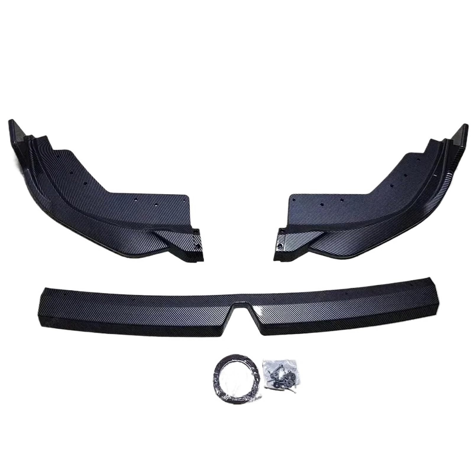 Auto Frontspoiler Lippe Für 3er G20 G21 Sport 320i 325i 330i 320d M340i LCI 2022-2024+ Frontstoßstange Splitter Lip Spoiler Diffusor Body Kits Vorne Spoilerlippe(Carbon Look) von JMOLXURI