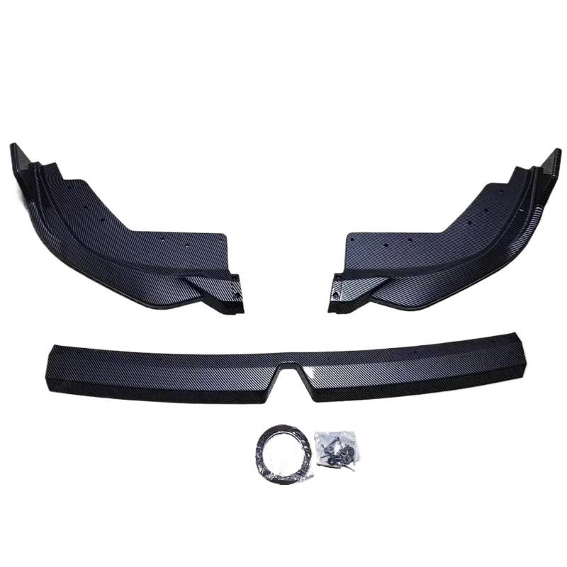 Auto Frontspoiler Lippe Für 3er G20 G21 Sport 320i 325i 330i 320d M340i LCI 2022-2024+ Frontstoßstange Splitter Lip Spoiler Diffusor Body Kits Vorne Spoilerlippe(Carbon Look) von JMOLXURI