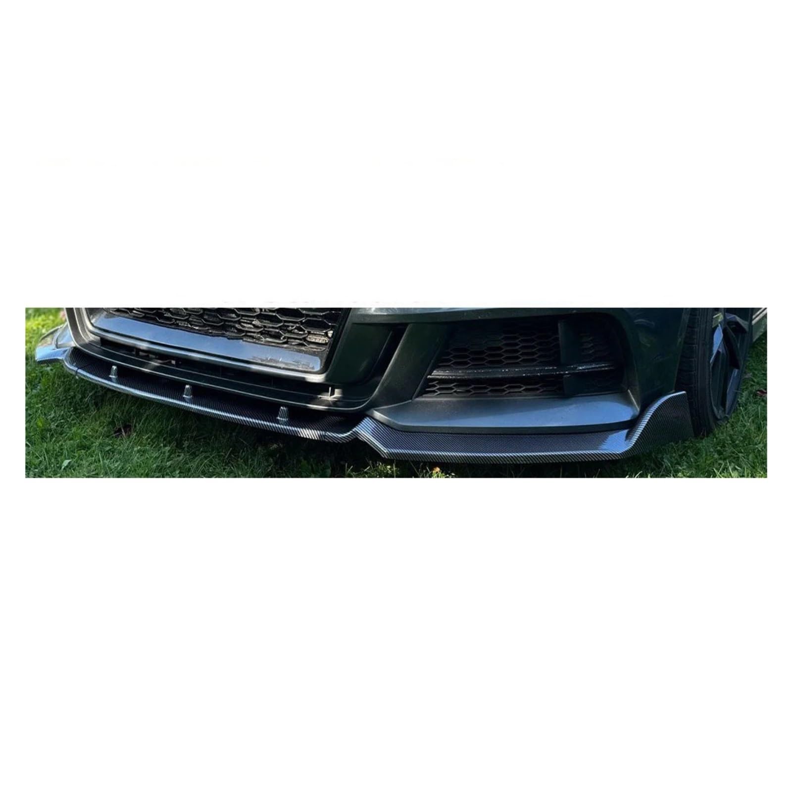 Auto Frontspoiler Lippe Für A3 Für 8V Für S-Line S3 Standardversion 2014-2020 Auto Frontstoßstange Splitter Lip Diffusor Body Kit Spoilerschutz Vorne Spoilerlippe(D Carbon Fiber Look) von JMOLXURI