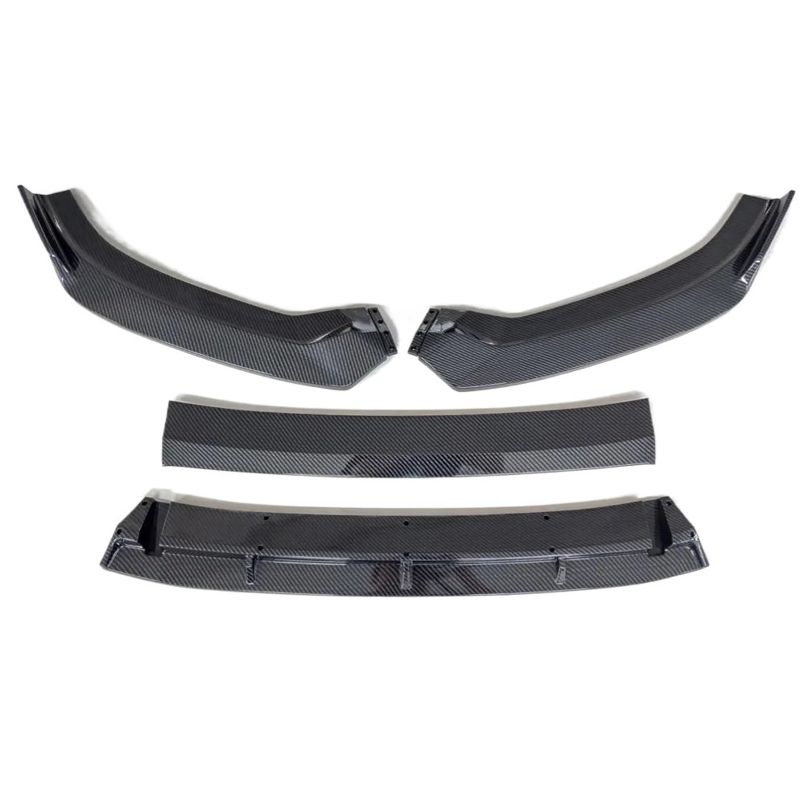 Auto Frontspoiler Lippe Für A3 Für 8V Standard Edition 2017 2018 2019 2020 Glänzend Schwarz Air Dam Front Protector Stoßstange Lip Cover Kinn Splitter Tuning Vorne Spoilerlippe(Carbon Fiber Look) von JMOLXURI