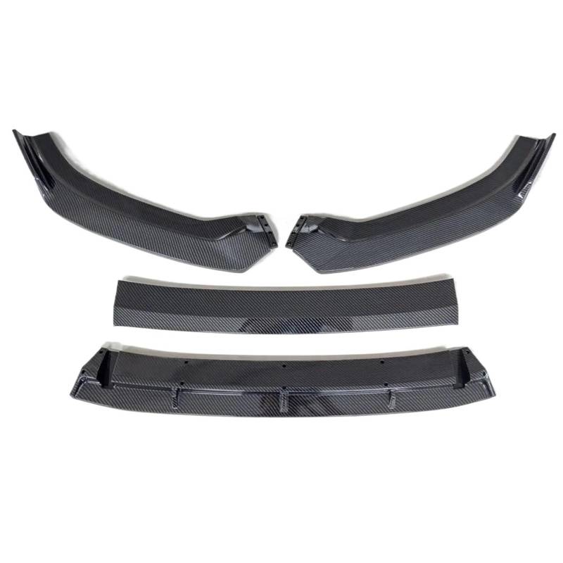 Auto Frontspoiler Lippe Für A3 Für 8V Standard Edition 2017 2018 2019 2020 Glänzend Schwarz Air Dam Front Protector Stoßstange Lip Cover Kinn Splitter Tuning Vorne Spoilerlippe(Carbon Fiber Look) von JMOLXURI