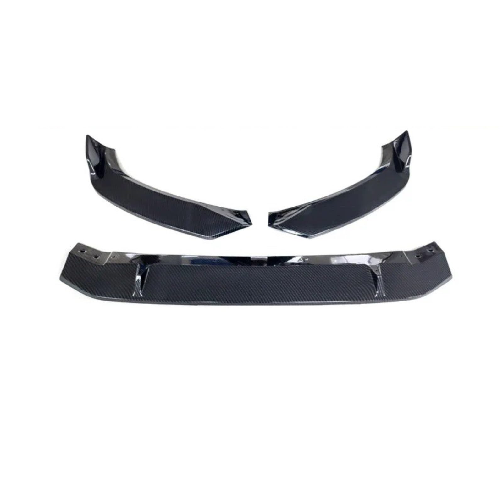 Auto Frontspoiler Lippe Für A4 B9 8W 2016–2018 (vor Facelift) Carbonfaserdruck Schwarzer Frontspoiler 3-teiliges Set Vorne Spoilerlippe(Base - Carbon) von JMOLXURI