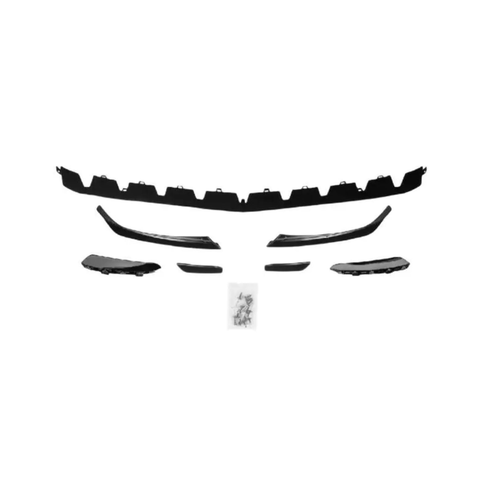 Auto Frontspoiler Lippe Für Benz A-Klasse W177 Für AMG A180 A200 A250 A35 A35L 2022 2023 Schwarz Glänzend Frontstoßstange Aero Splitter Lip Kits Ersatz Vorne Spoilerlippe(7pcs) von JMOLXURI