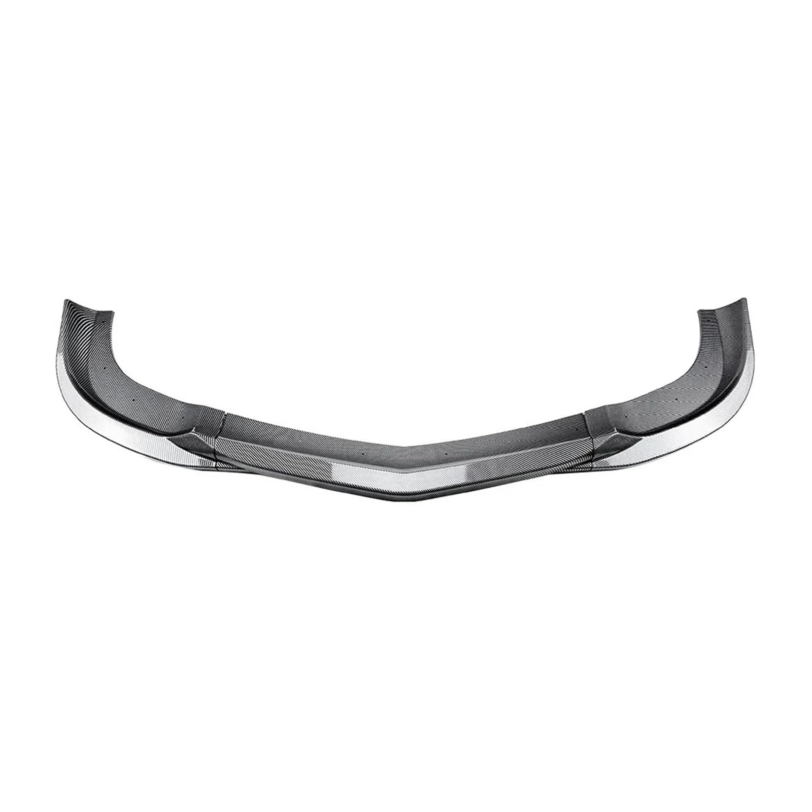 Auto Frontspoiler Lippe Für Benz C-Klasse W204 C63 Für AMG 2007 2008 2009 2010 Frontspoilerlippe Splitter Body Kit Schürzen Abdeckung Schutzverkleidung Vorne Spoilerlippe(Carbon Fiber Look) von JMOLXURI