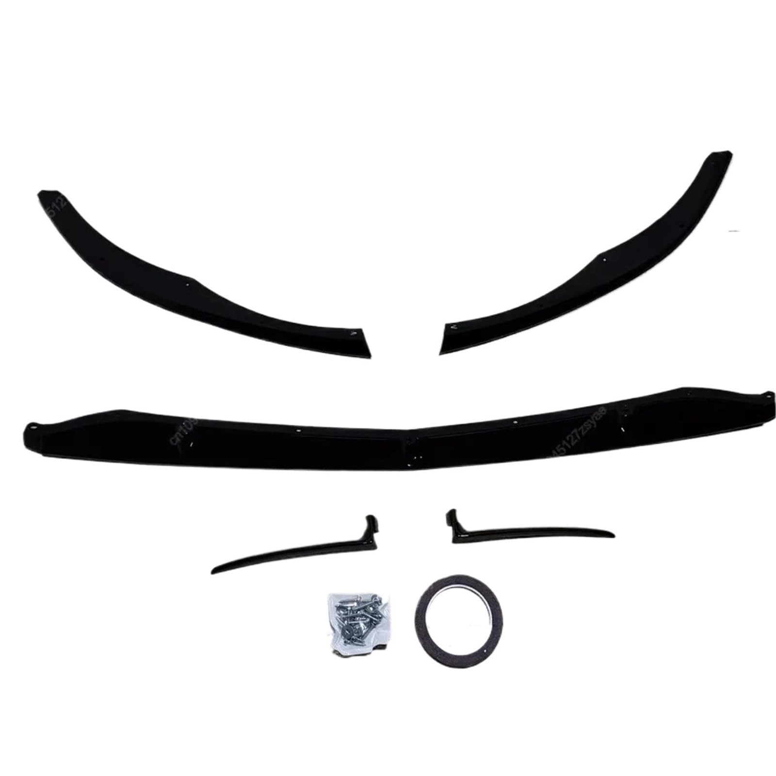 Auto Frontspoiler Lippe Für Benz C Klasse W205 C205 C63 C63s Für AMG 2015-2022 Frontschürze Lip Spoiler Splitter Diffusor Abdeckung Körper Kit Tuning Vorne Spoilerlippe(Gloss Black) von JMOLXURI